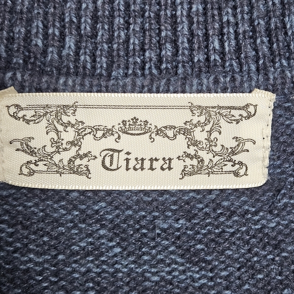 Tiara Vintage Embroidered Fall Patchwork Full Zip Sweater Sz: medium - Picture 9 of 15